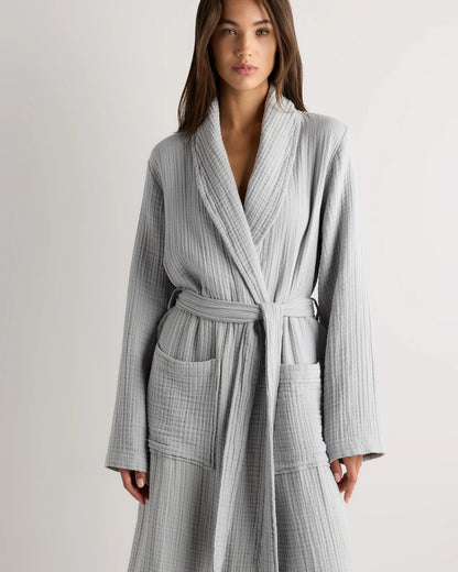 Soft Layered Turkish Cotton Robe - XS / White