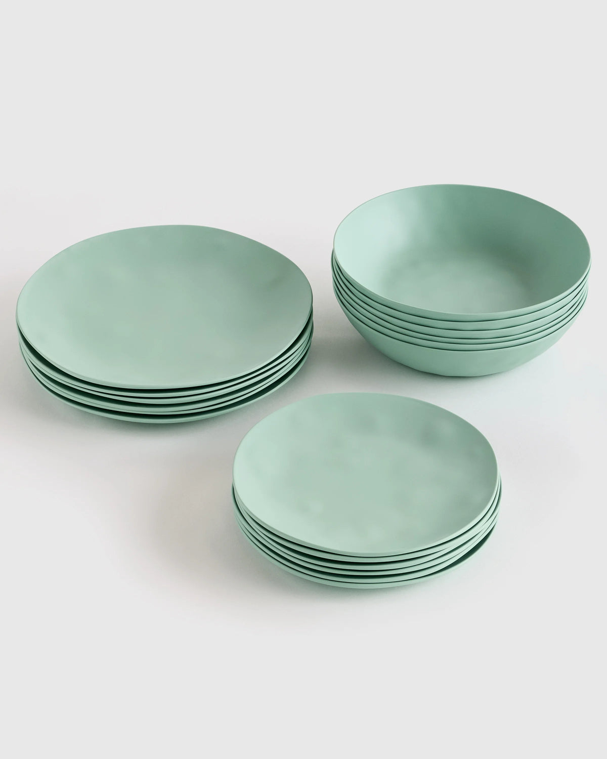 Outdoor Melamine 18pc Dinnerware Set - One Size / Mint Green