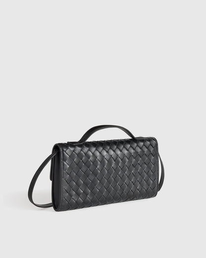 Eloise Handwoven Clutch - One Size / Black