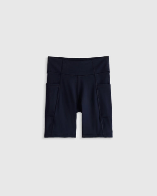 Girls Ultra-Form Pocket Bike Shorts - 6 / Deep Navy