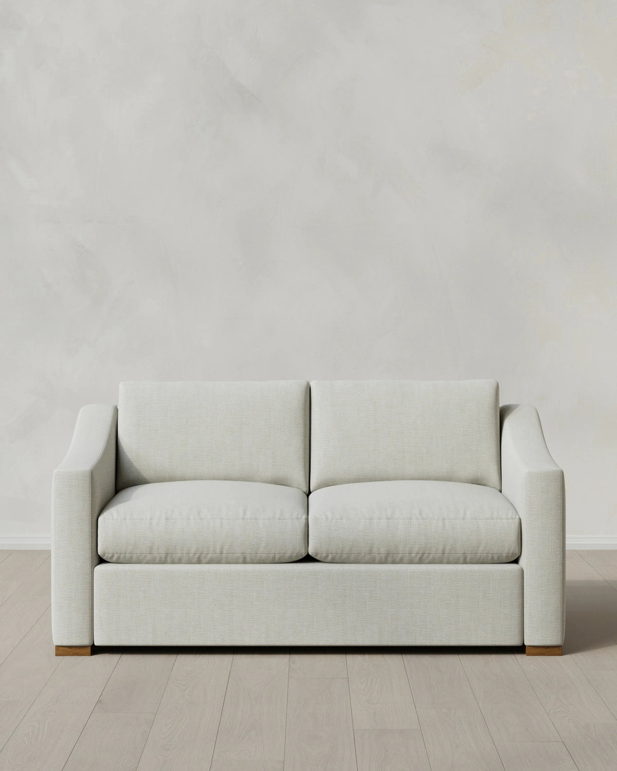 Hollis Slope Arm Sofa in Performance Chenille Linen Blend - 72" / Snow