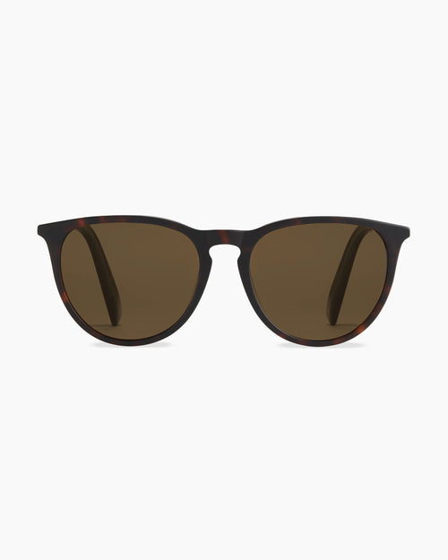 Emily Polarized Acetate Sunglasses - One Size / Tortoise with Brown lens