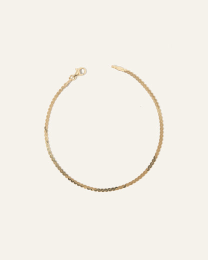 14K Gold Serpentine Chain Bracelet - One Size / Yellow Gold