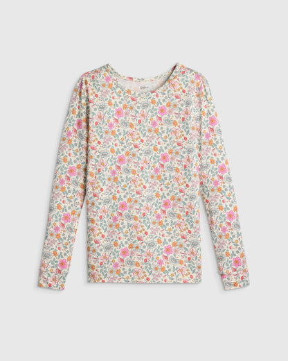 Bamboo Long Sleeve and Pant Pajama Set - 6 / Wildflower Dreams