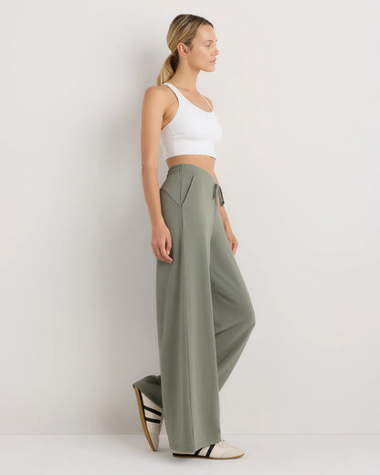 SuperSoft Fleece Wide Leg Pants - XS / Dried Fig