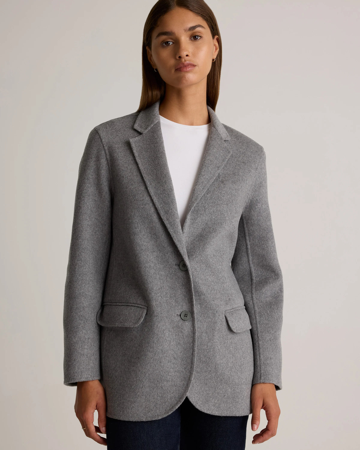 Double-Faced Merino Wool Soft Blazer - XS / Caramel
