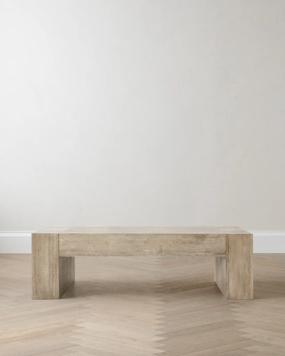 Reclaimed Oak Waterfall Coffee Table - 60" / Weathered Oak
