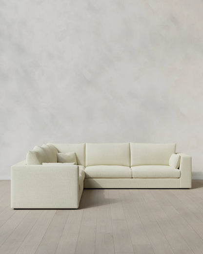 Oasis L Sectional in Performance Linen - One Size / Onyx