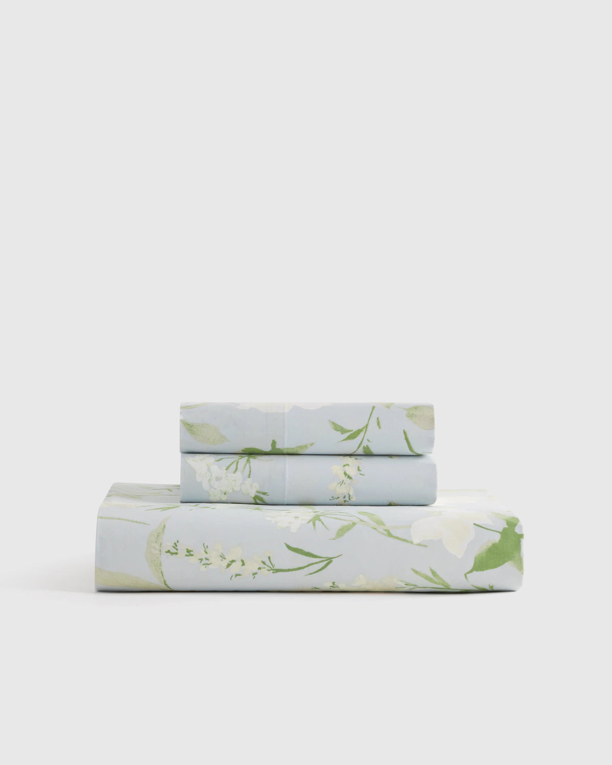 Organic Crisp Percale Floral Fitted Sheet Set - Twin / Toffee Florette