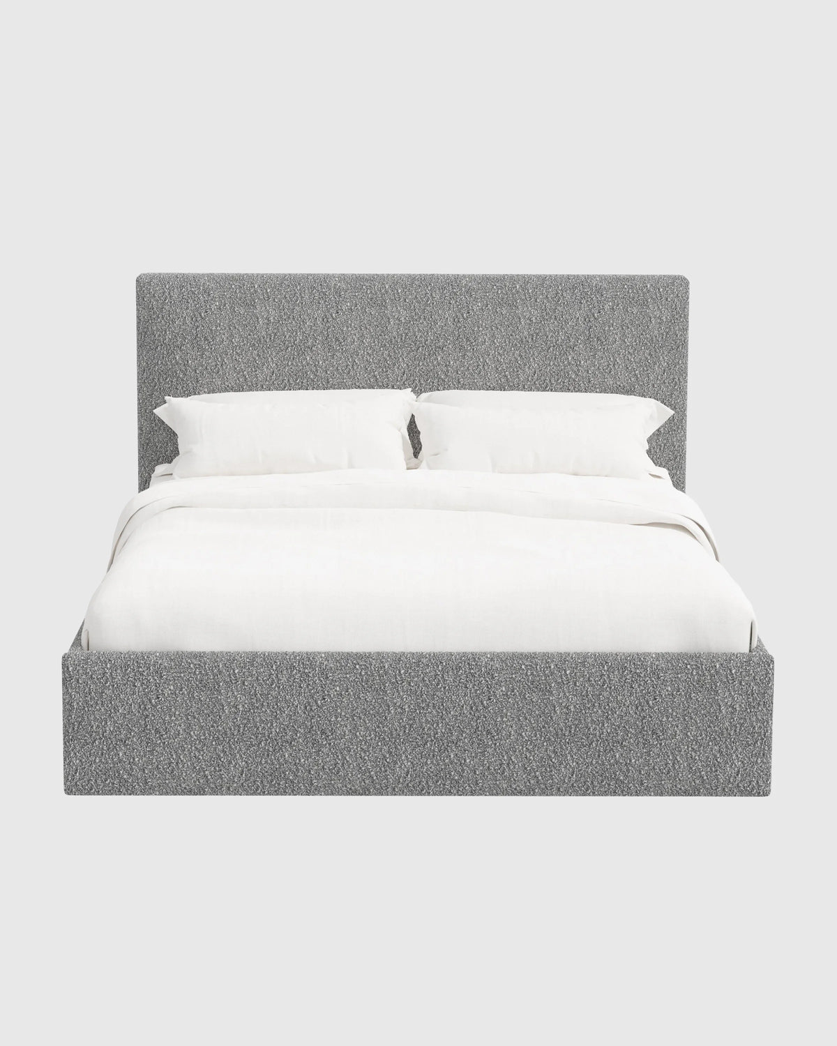 Plush Boucle Square Bed - Full / Ivory