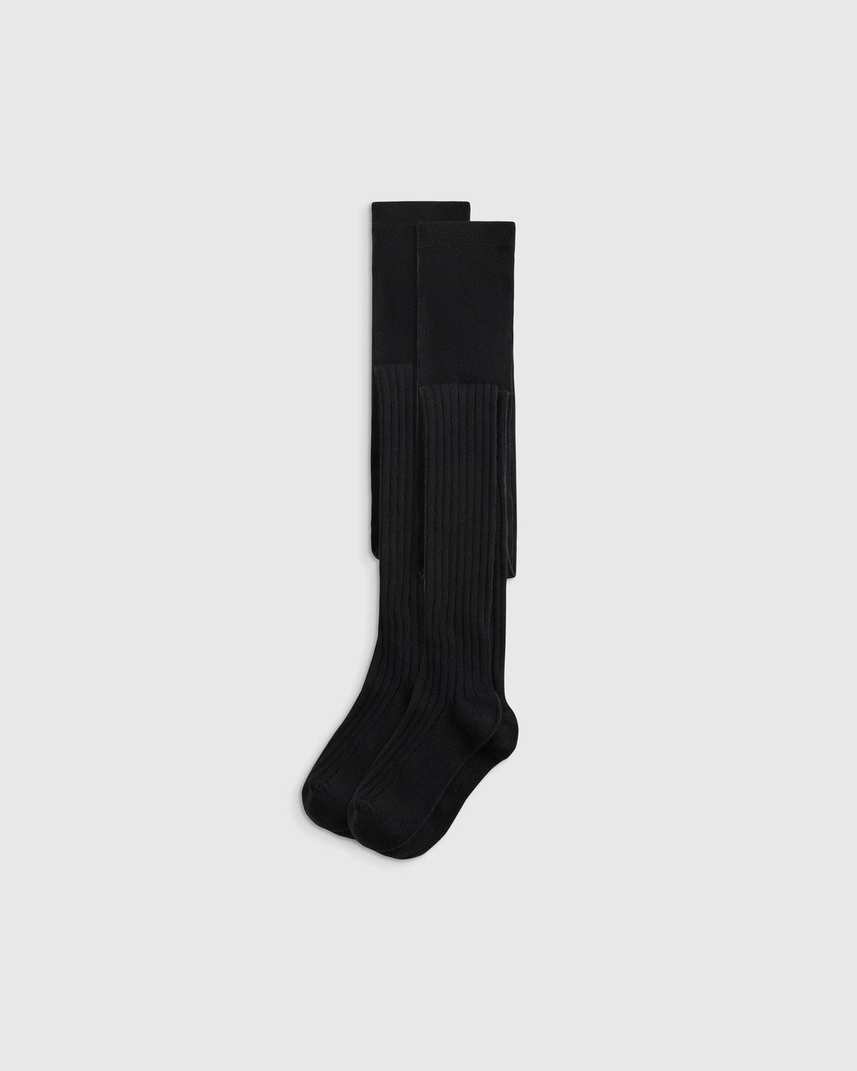 Organic Cotton Rib Tights (2-pack) - 12-24M / Ivory