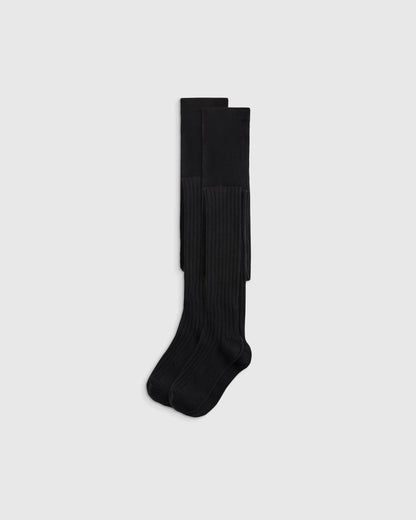 Organic Cotton Rib Tights (2-pack) - 12-24M / Ivory