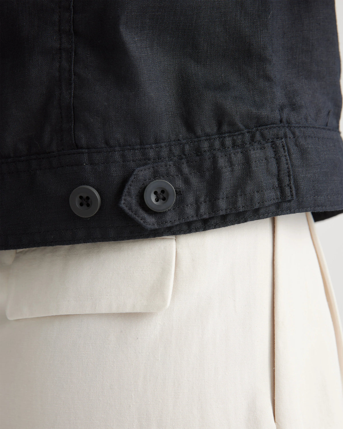 100% European Linen Jacket - XS / Flax
