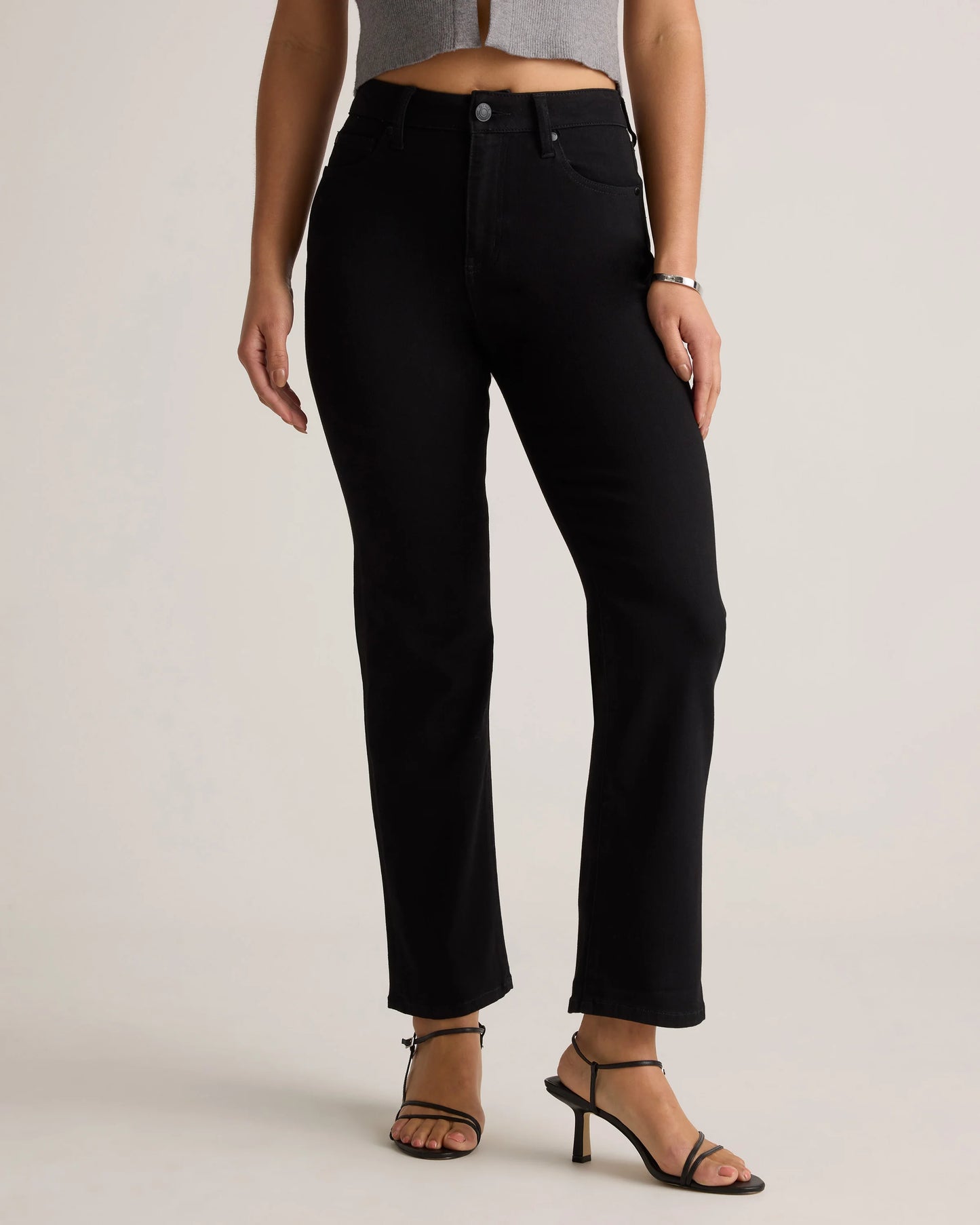 Bella Stretch Straight Jeans - 24 / Twilight Blue Fray