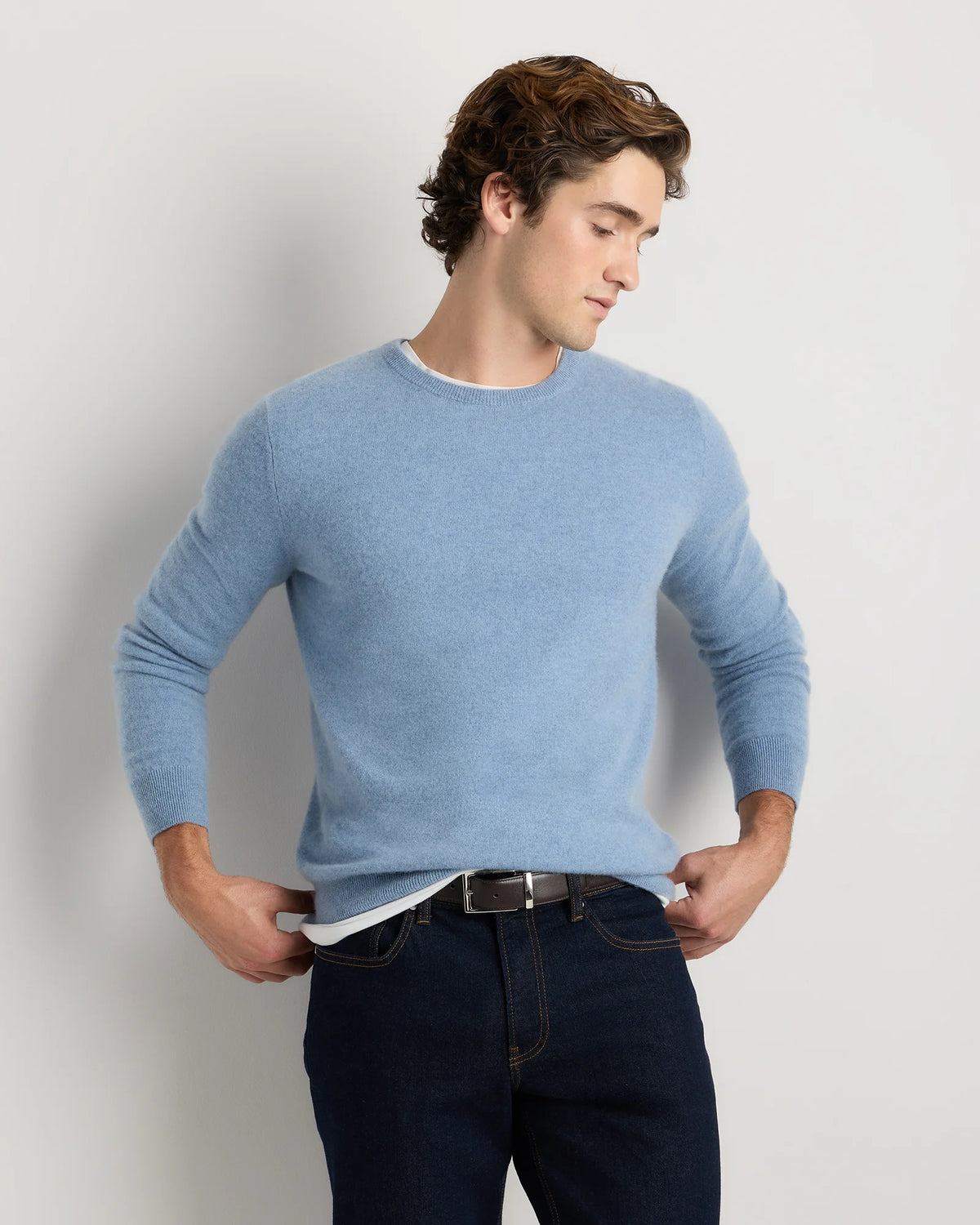 Mongolian Cashmere Crewneck Sweater - XS / Black