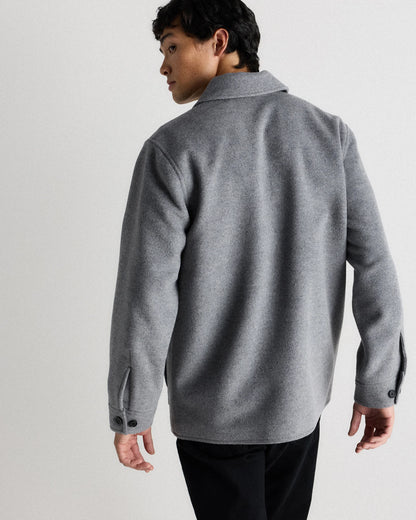 Wool Cashmere Field Jacket - S / Heather Grey