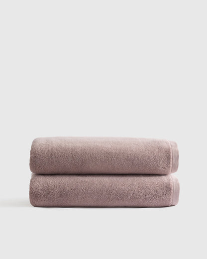 Plush Organic Turkish Cotton Bath Sheet (Set of 2) - One Size / White