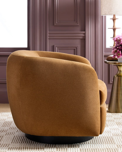 Performance Velvet Swivel Chair - One Size / Performance Velvet Taupe