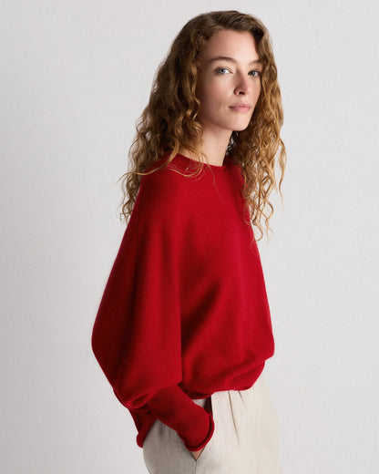 Mongolian Cashmere Batwing Sweater - S/M / Black