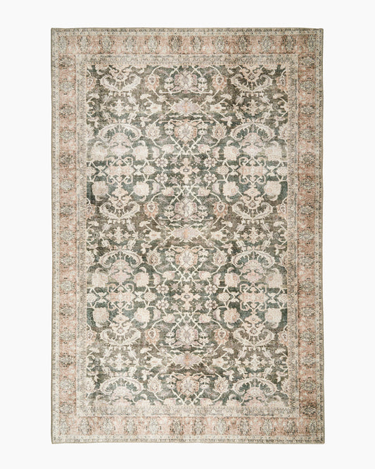 Verne Washable Rug - 3'9" x 5'6" / Green