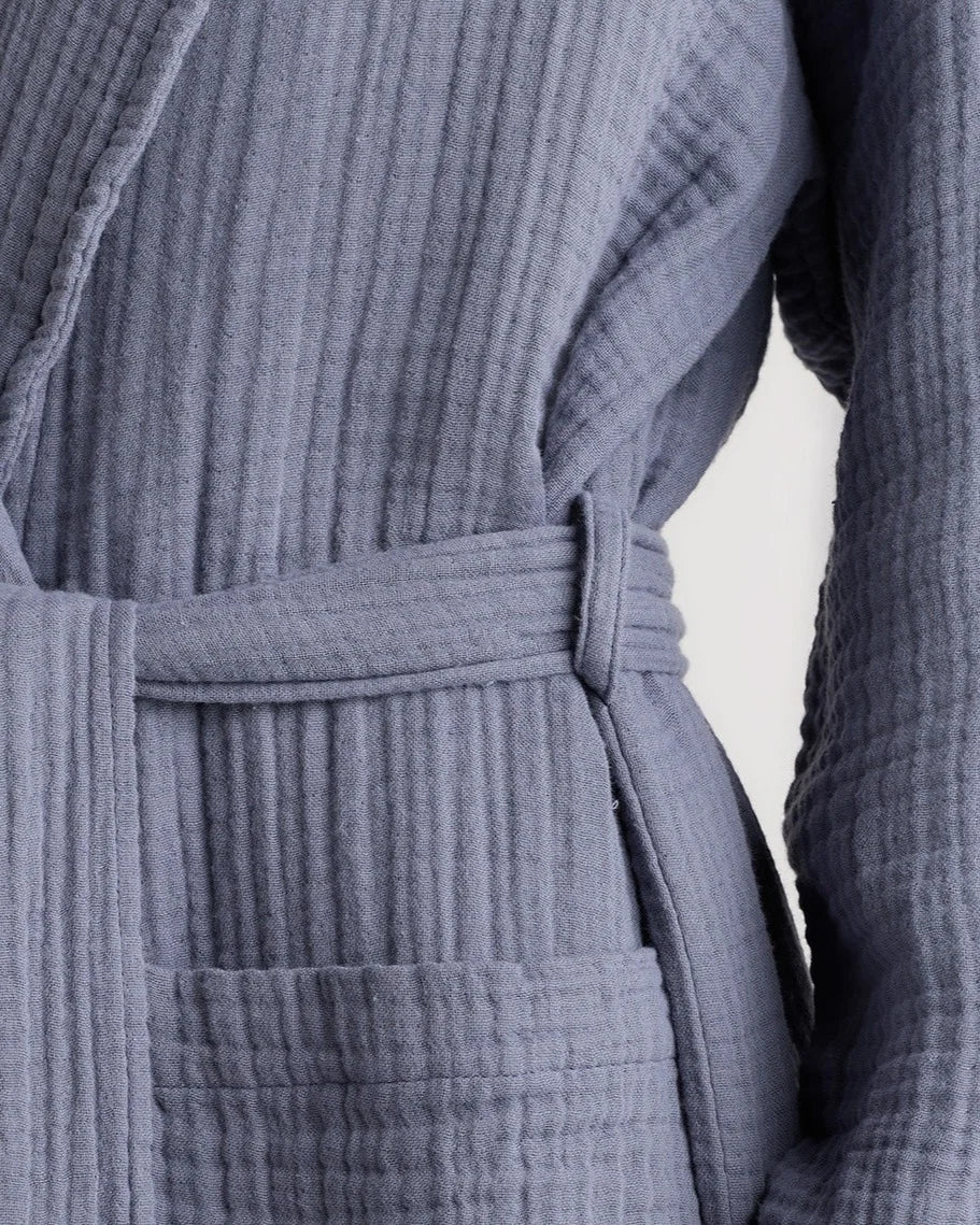Soft Layered Turkish Cotton Robe - XS / White