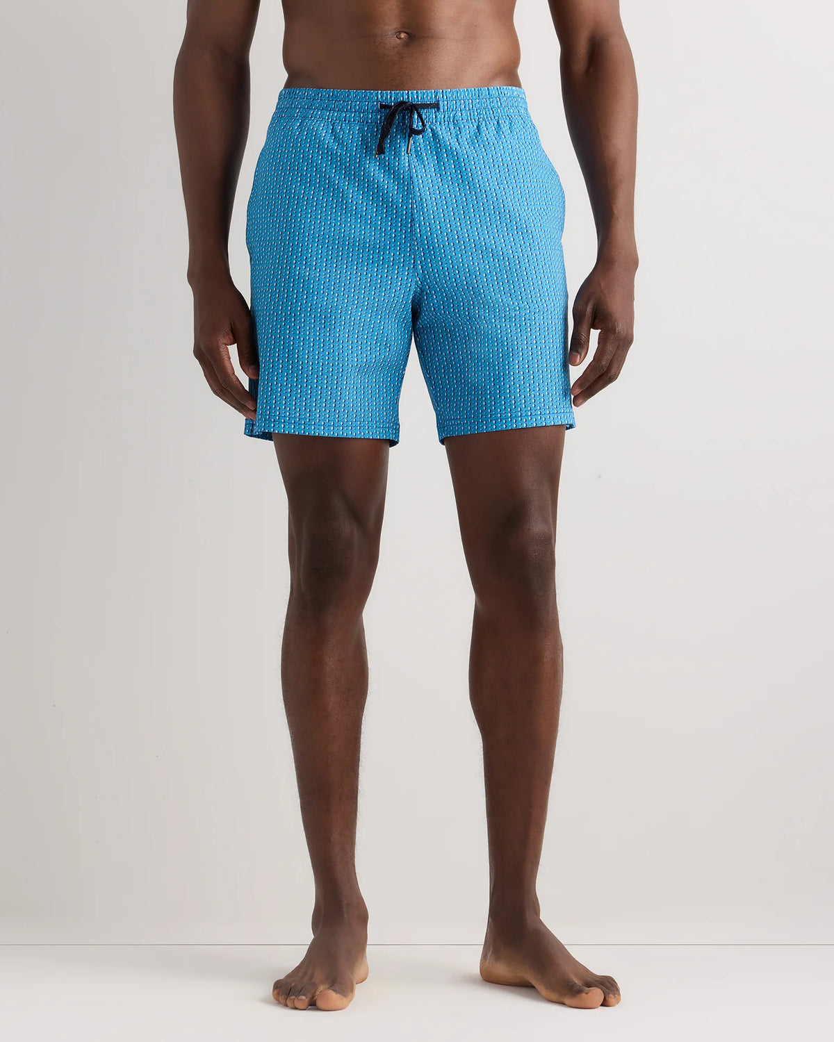 Italian Swim Trunks - 7" - XS / Navy Diamond Geo