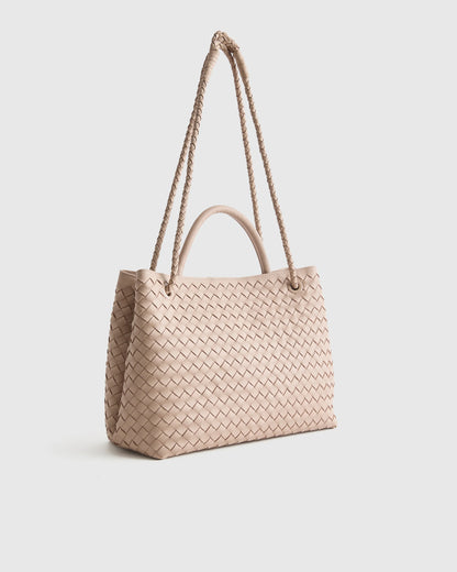 Romy Handwoven Satchel - One Size / Cognac