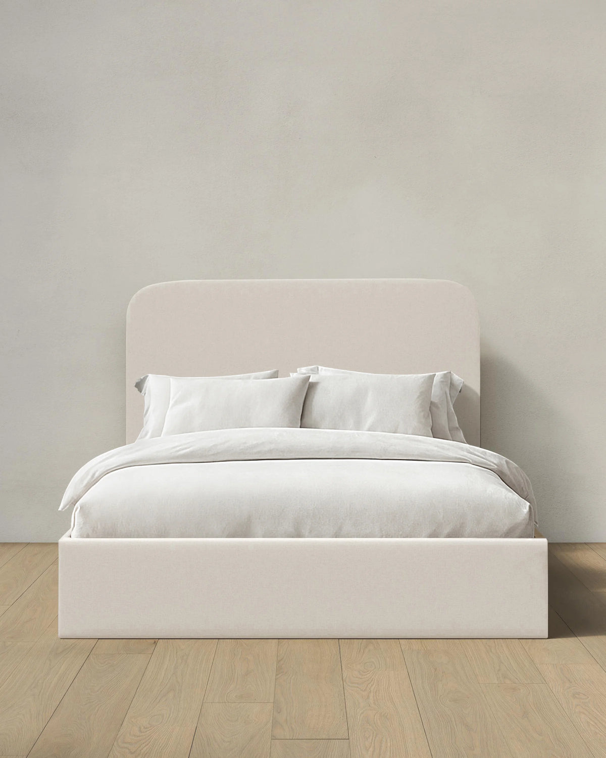 Curved Bed in Performance Linen - Full / Ivory