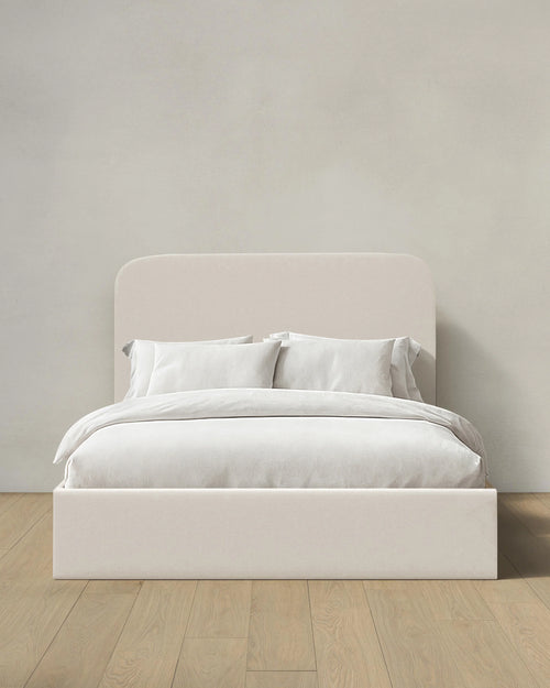Curved Bed in Performance Linen - Full / Ivory