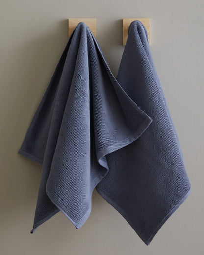Turkish Ribbed Quick Dry Hand Towel (Set of 2) - One Size / Mineral