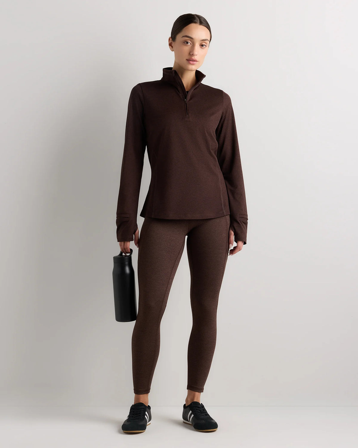 Flowknit Quarter-Zip Pullover - XS / Heather Deep Navy