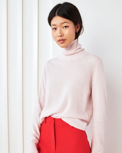 Mongolian Cashmere Turtleneck Sweater - XS / Heather Grey