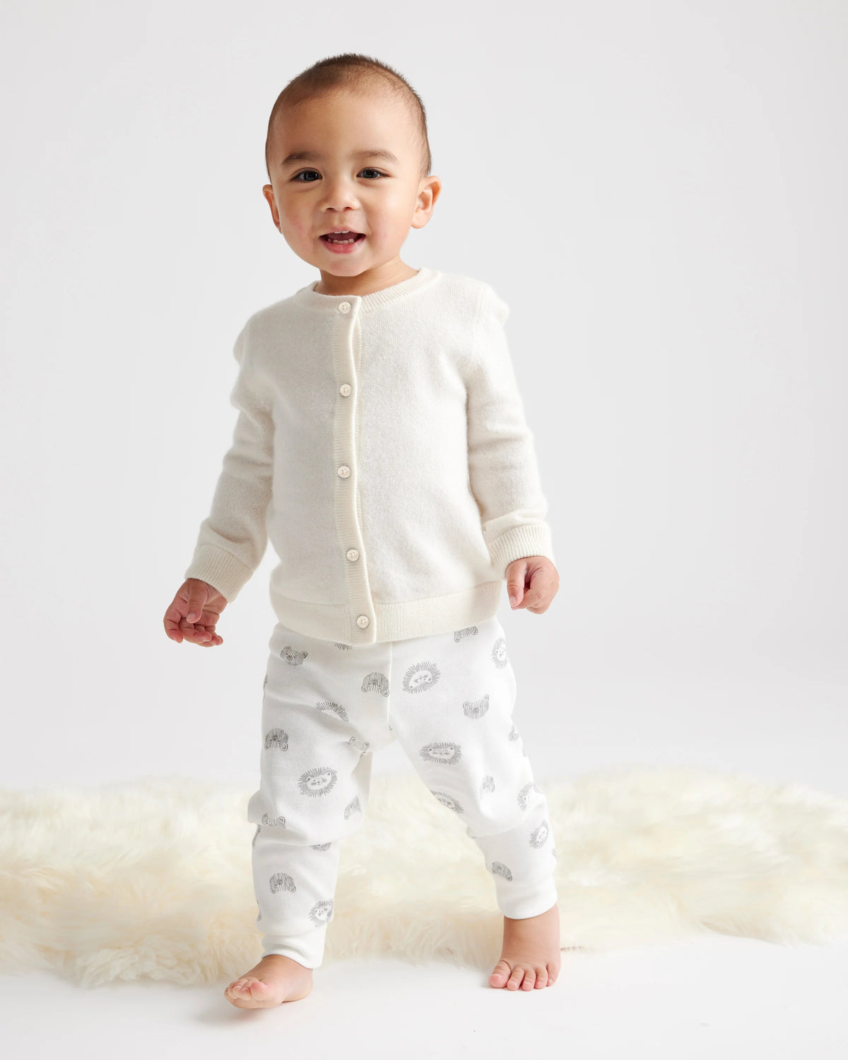 Washable Cashmere Cardigan - 3-6M / True Navy