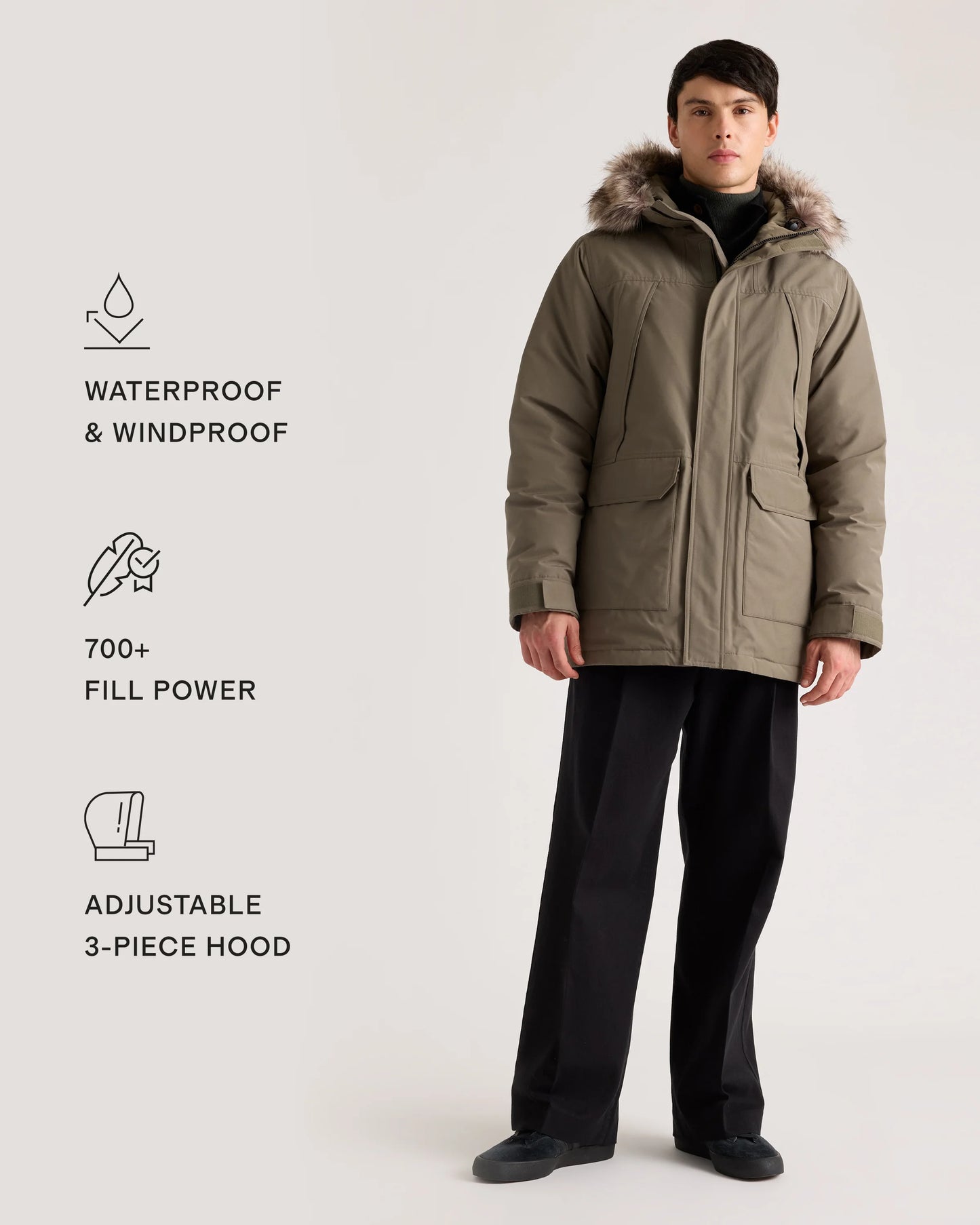 Responsible Down Hooded Parka - S / Storm Blue