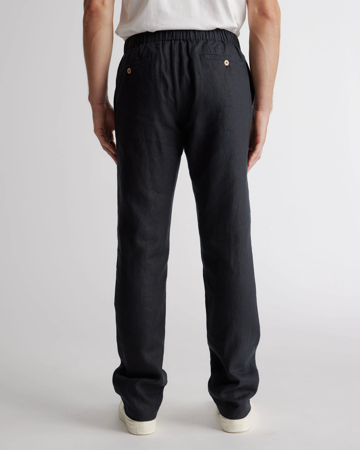 100% European Linen Pants - S / Bayberry Olive