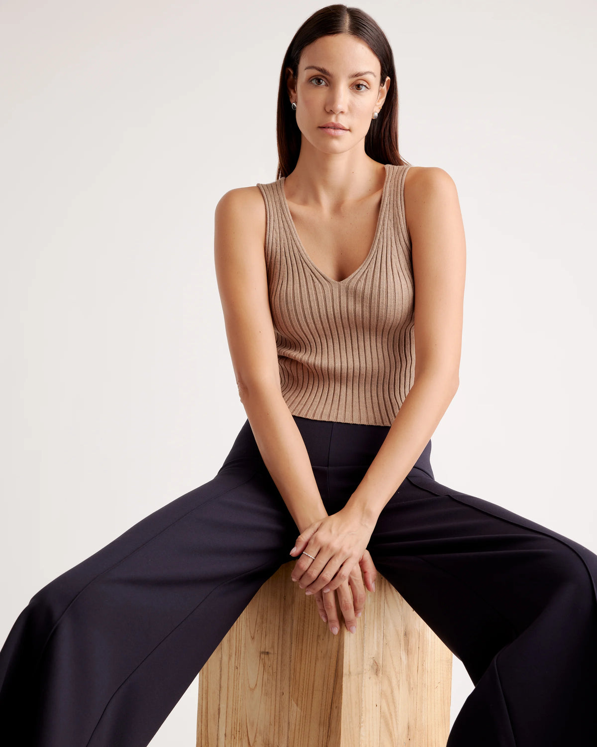 Ultra-Stretch Ponte Super Wide Leg Ankle Pants - XS / Olive