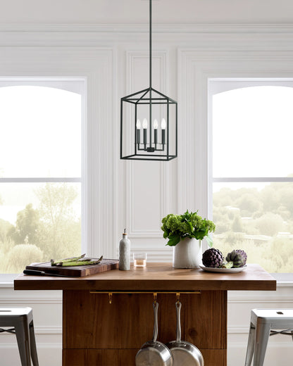 Steel Lantern Pendant Light - Small / Brass
