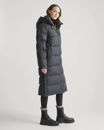 Responsible Down Long Puffer Jacket - XS / Black