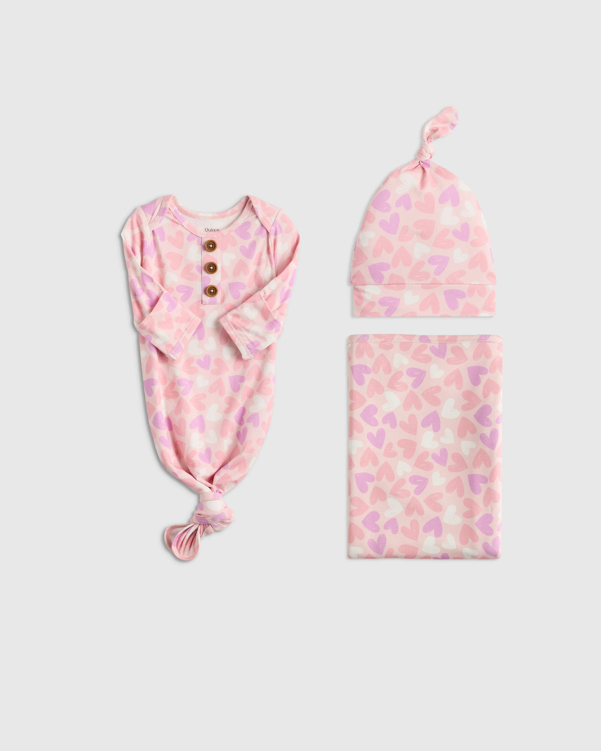 Bamboo Gown, Hat & Swaddle Layette Set - One Size / Celestial Dreams