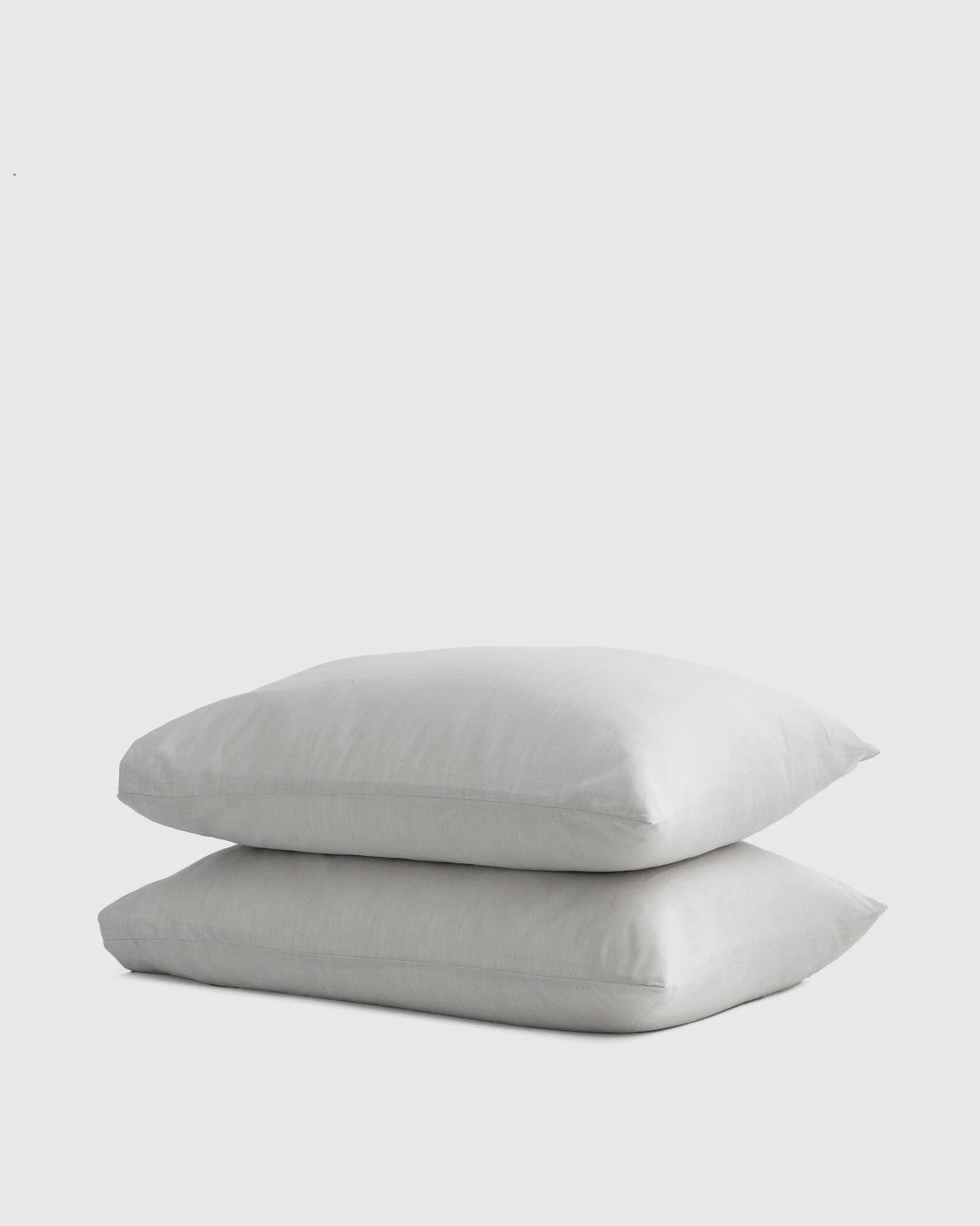 Mongolian Cashmere Cotton Pillowcase Set - Standard / Grey