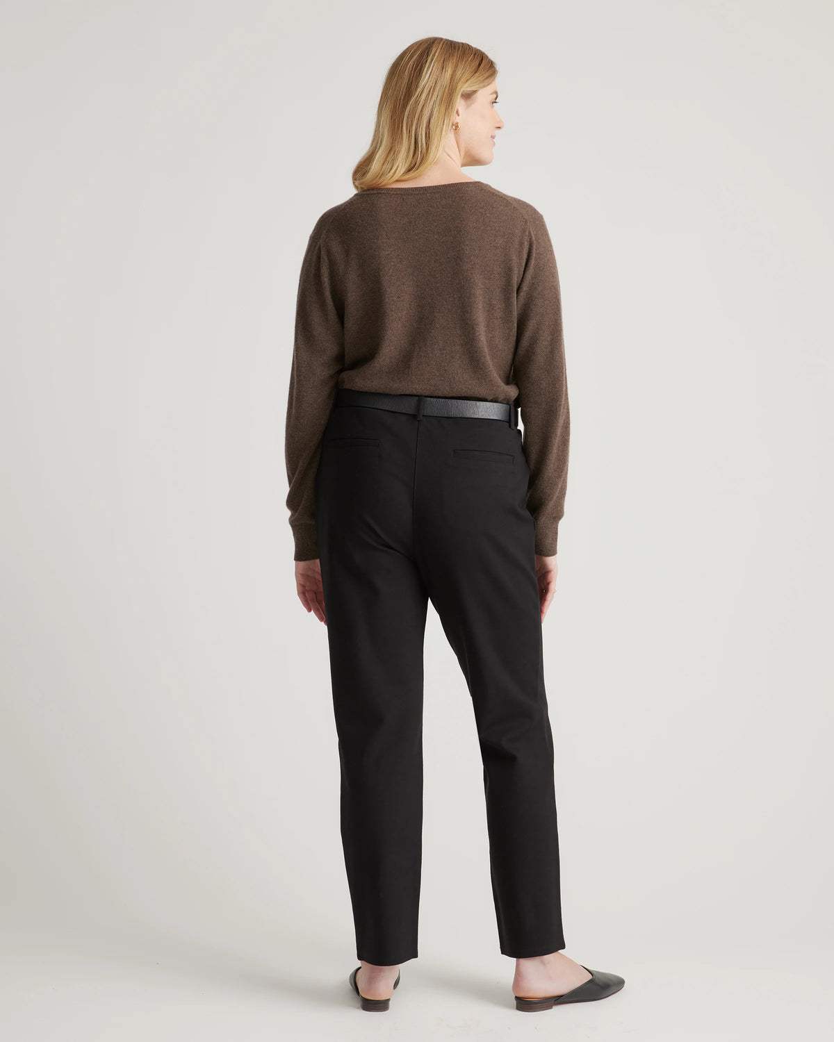 Ultra-Stretch Ponte Straight Leg 4-Pocket Pants - XS / Black