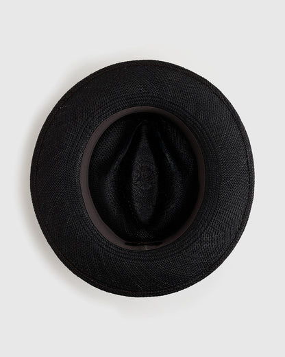 Toquilla Straw Panama Hat - S / Black