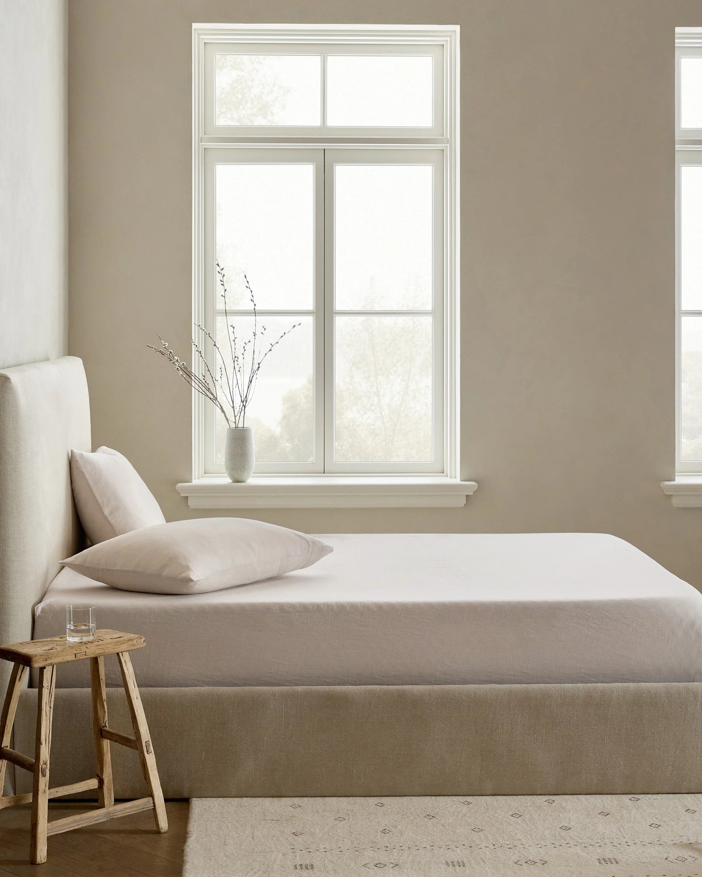 European Linen Pillowcase Set - Standard / White