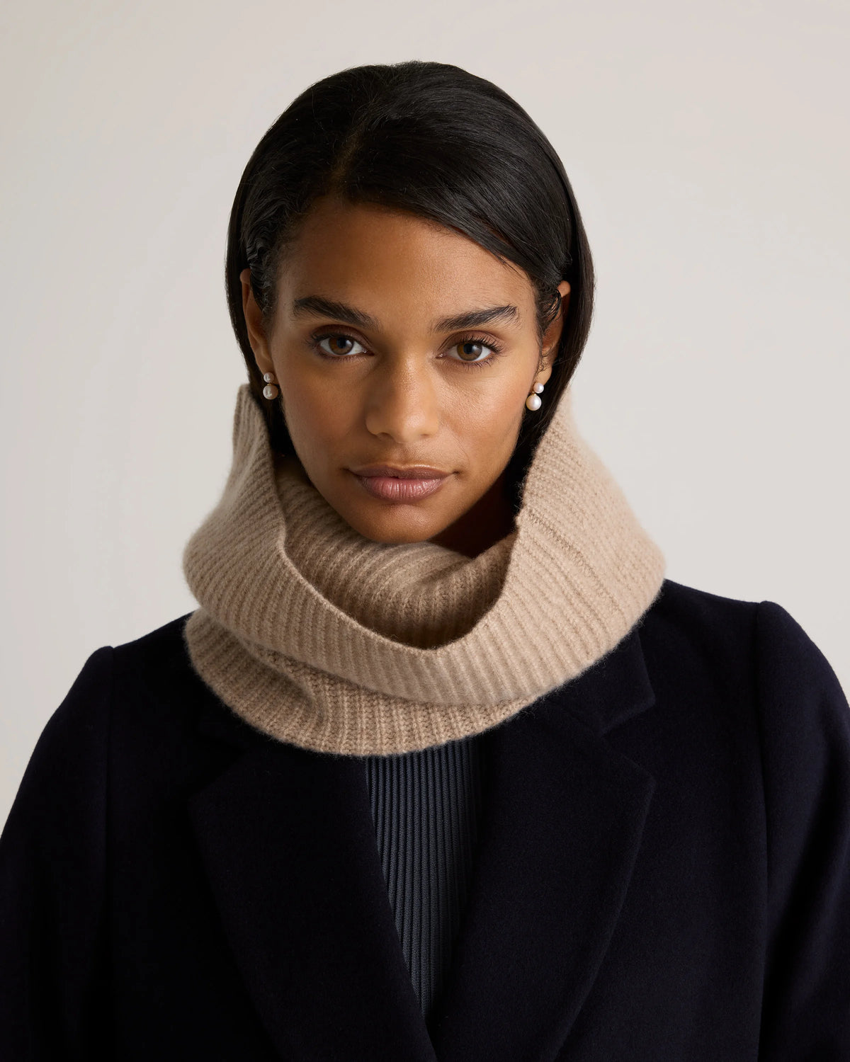 Mongolian Cashmere Snood - One Size / Ivory