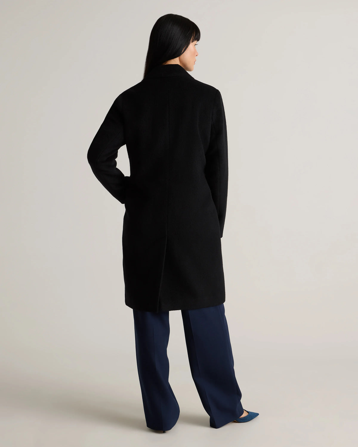 Camel Hair Single-Breasted Midi Coat - XS / Mocha Brown