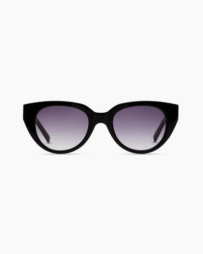 Capri Polarized Acetate Sunglasses - Standard / Black with Grey Gradient lens