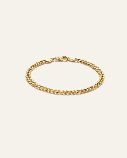 Cuban Curb Chain Bracelet - 7.5" / Gold Vermeil