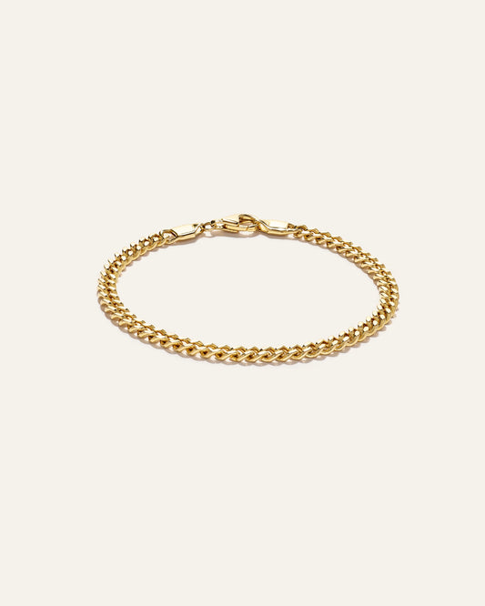 Cuban Curb Chain Bracelet - 7.5" / Gold Vermeil