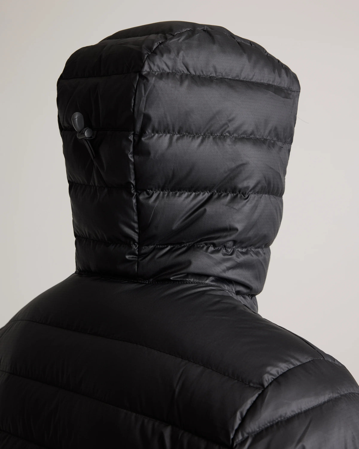 Lightweight Down Packable Puffer Hooded Jacket - S / Black