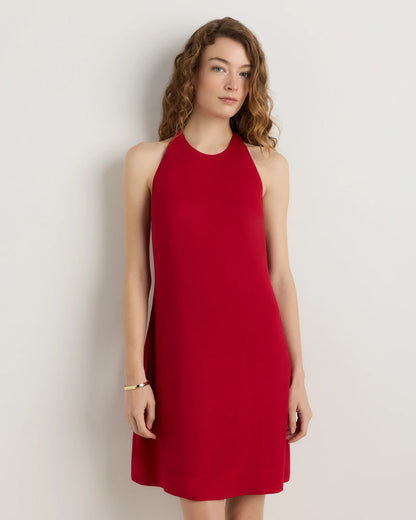 Lightweight Crepe Halter Mini Dress - XS / True Black